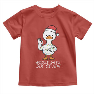 67 Six Seven Silly Goose Christmas Meme Toddler T Shirt TS14 Red Print Your Wear