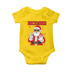 December 25 Baby Onesie Funny Santa Says Christmas TS14 Daisy Print Your Wear