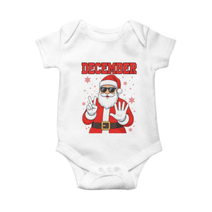 December 25 Baby Onesie Funny Santa Says Christmas TS14 White Print Your Wear