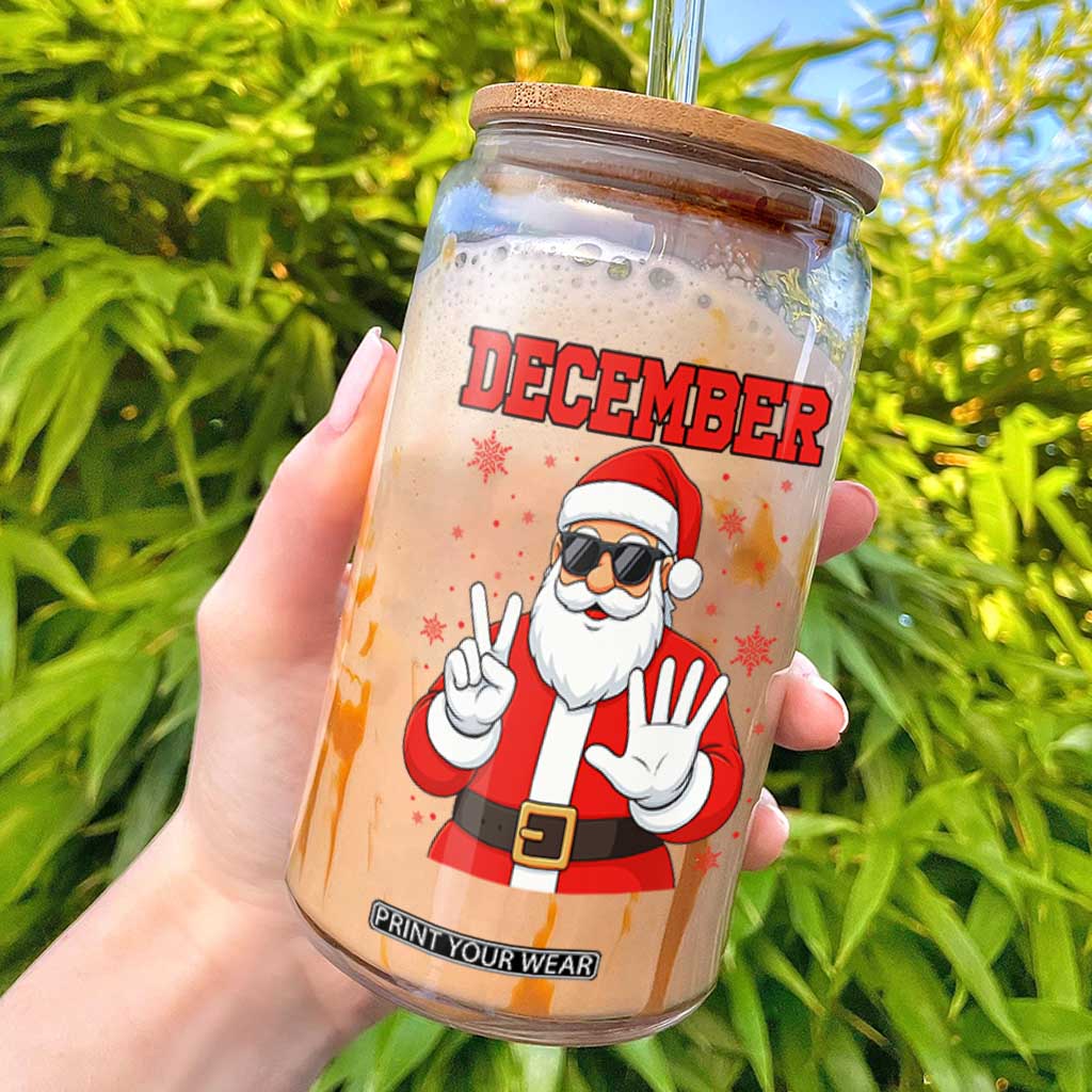 December 25 Glass Can Funny Santa Says Christmas TS14 White Print Your Wear