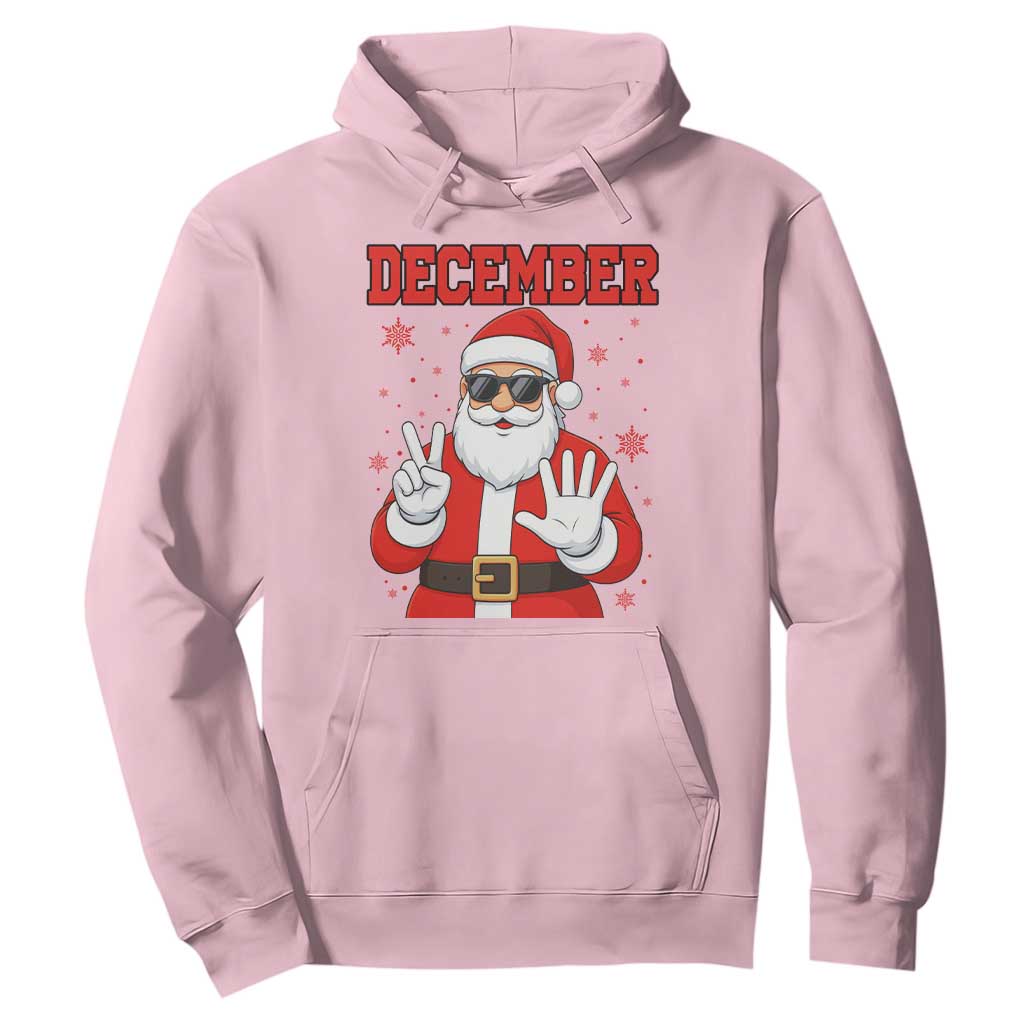 December 25 Hoodie Funny Santa Says Christmas TS14 Light Pink Print Your Wear
