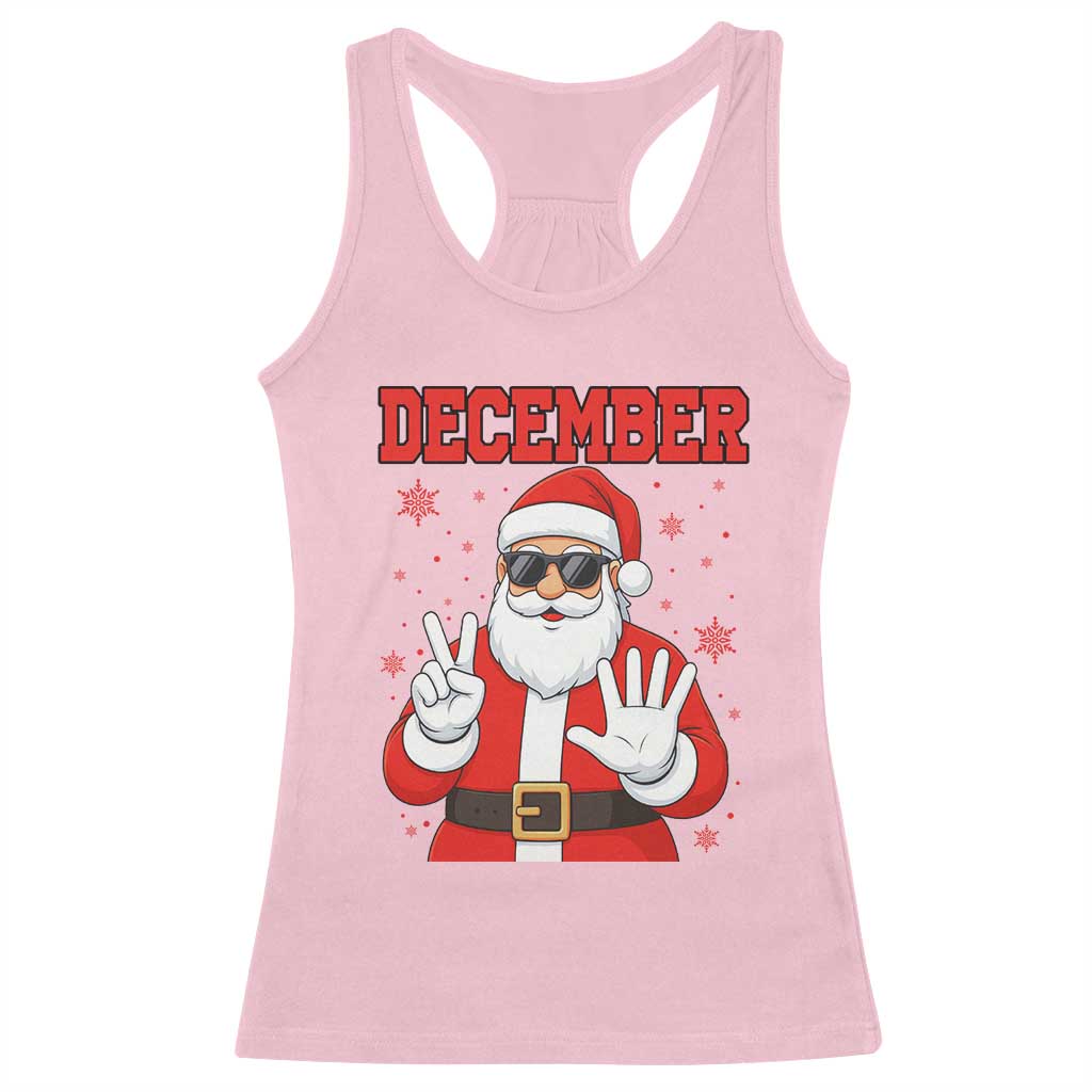 December 25 Racerback Tank Top Funny Santa Says Christmas TS14 Light Pink Print Your Wear