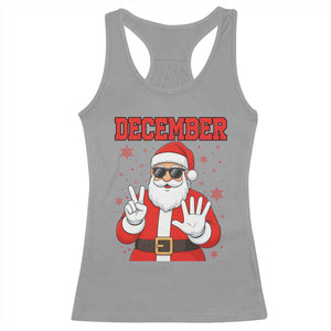 December 25 Racerback Tank Top Funny Santa Says Christmas TS14 Sport Gray Print Your Wear