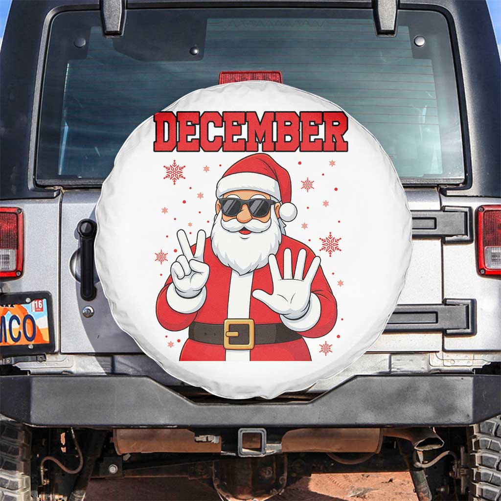December 25 Spare Tire Cover Funny Santa Says Christmas TS14 No hole White Print Your Wear