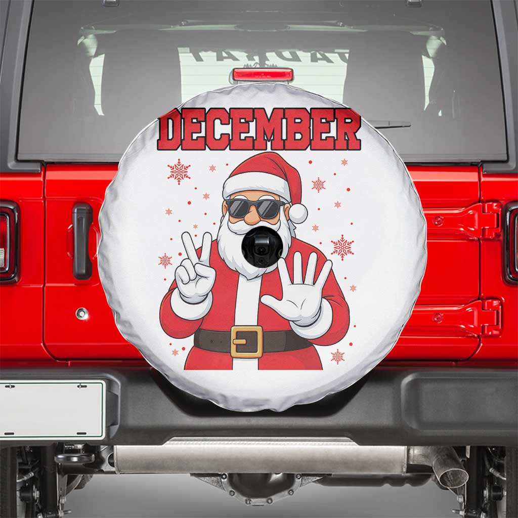 December 25 Spare Tire Cover Funny Santa Says Christmas TS14 White Print Your Wear