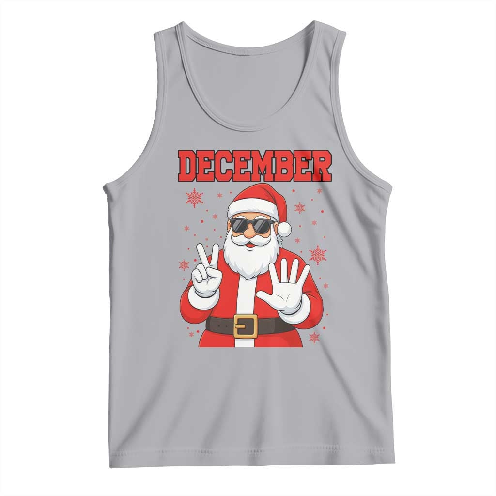 December 25 Tank Top Funny Santa Says Christmas TS14 Athletic Heather Print Your Wear