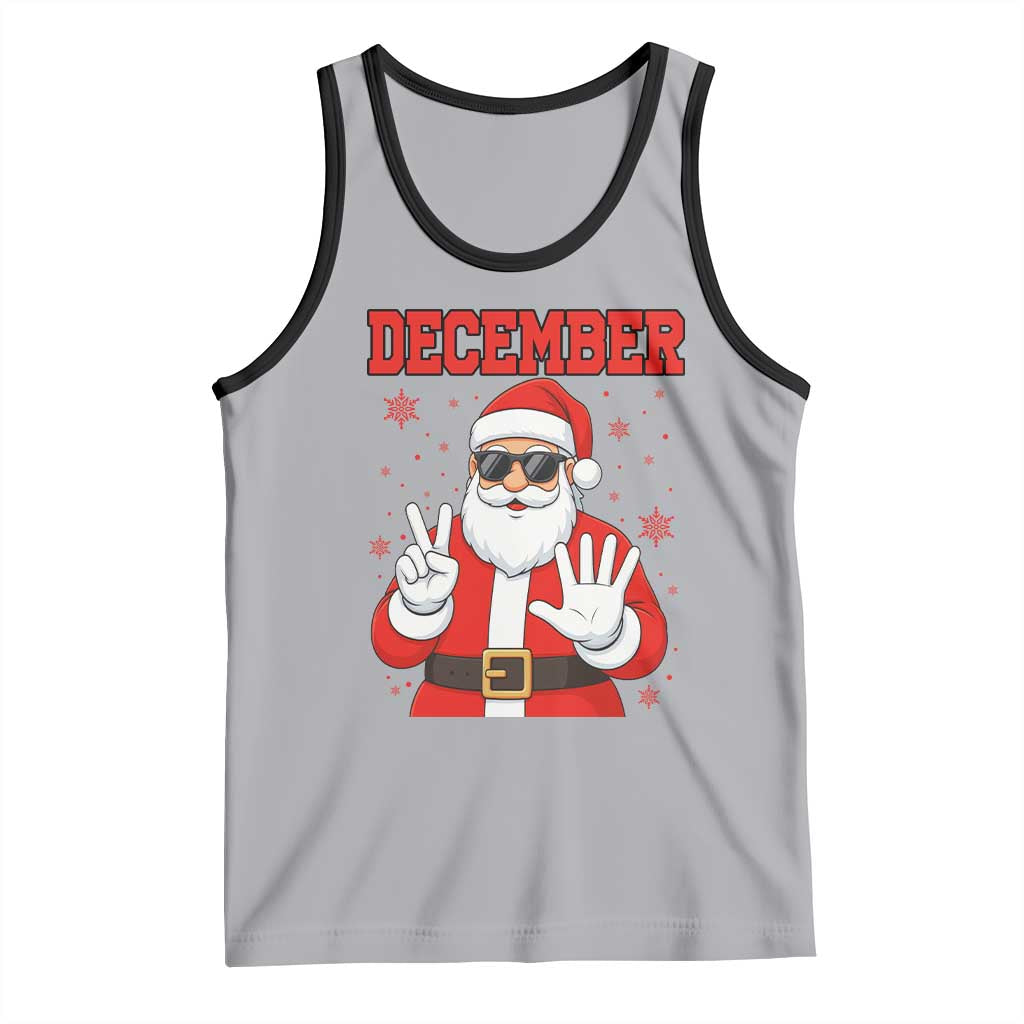 December 25 Tank Top Funny Santa Says Christmas TS14 Athletic Heather Black Print Your Wear