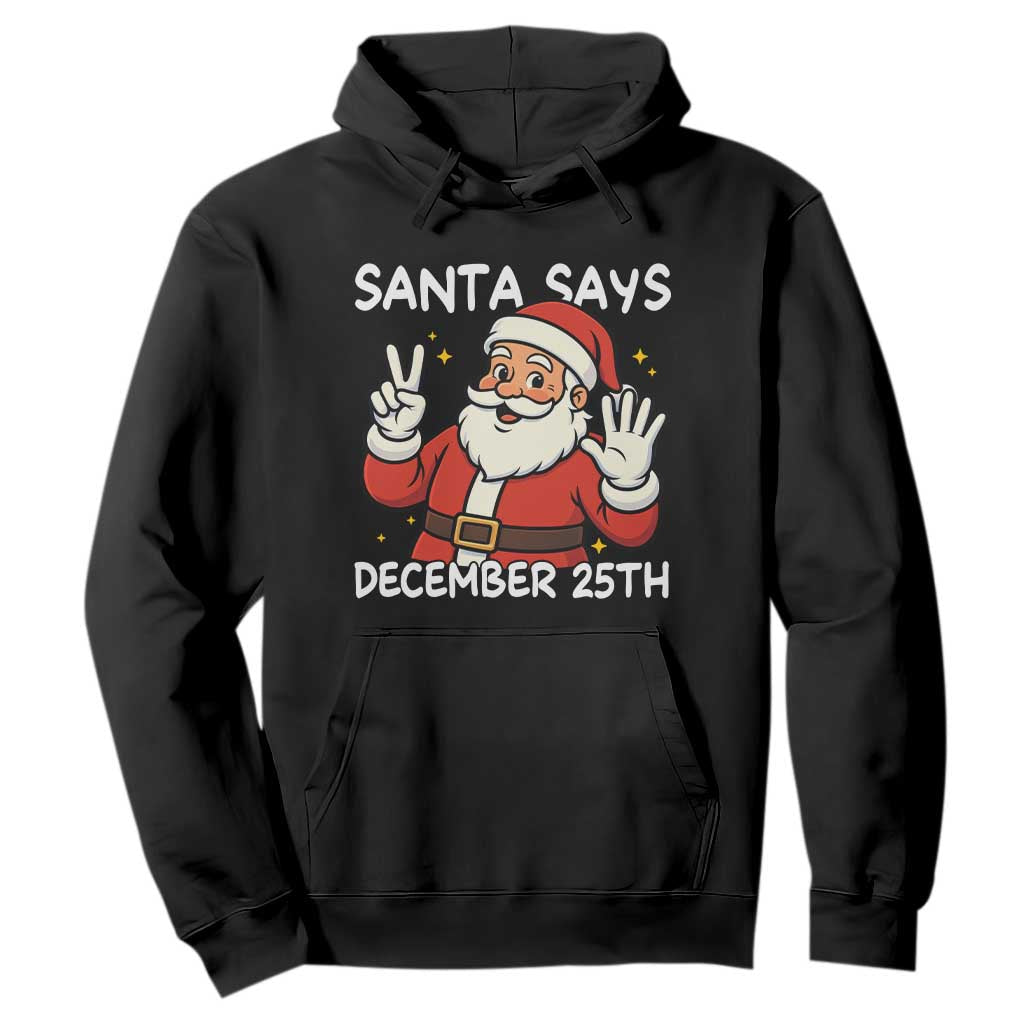 Santa Christmas December 25 Hoodie TS14 Black Print Your Wear