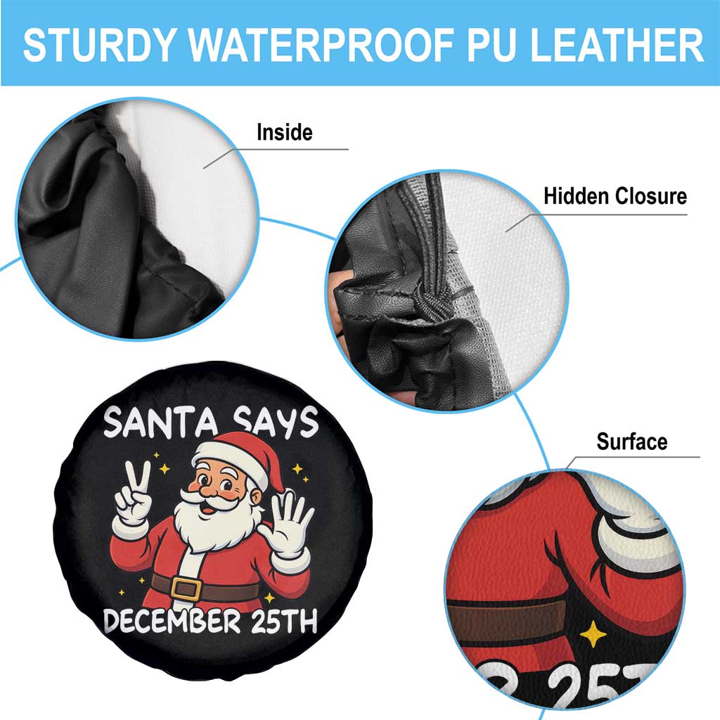 Santa Christmas December 25 Spare Tire Cover TS14 Print Your Wear
