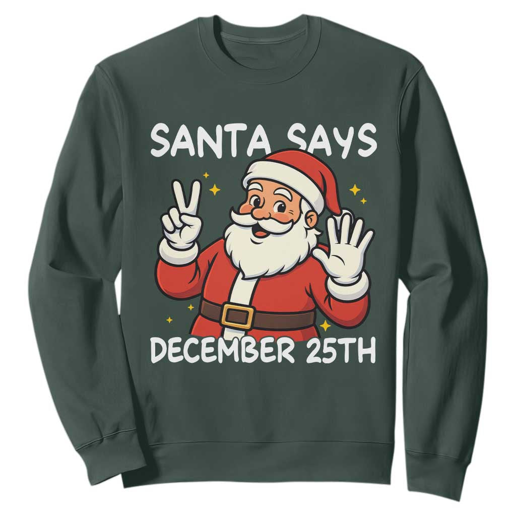 Santa Christmas December 25 Sweatshirt - Print Your Wear
