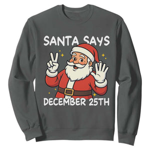 Santa Christmas December 25 Sweatshirt - Print Your Wear