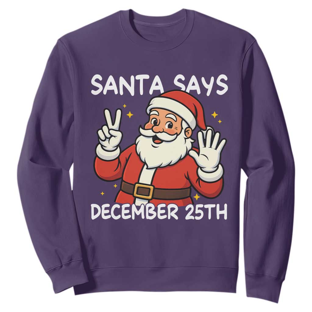 Santa Christmas December 25 Sweatshirt - Print Your Wear