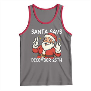 Santa Christmas December 25 Tank Top TS14 Deep Heather Red Print Your Wear
