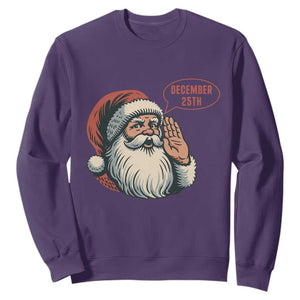 Funny Santa Christmas December 25 Sweatshirt TS14 Purple Print Your Wear
