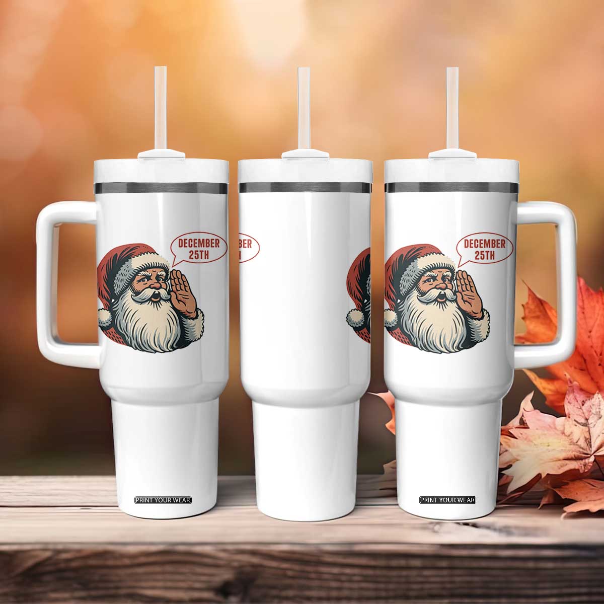 Funny Santa Christmas December 25 Tumbler With Handle TS14 Print Your Wear