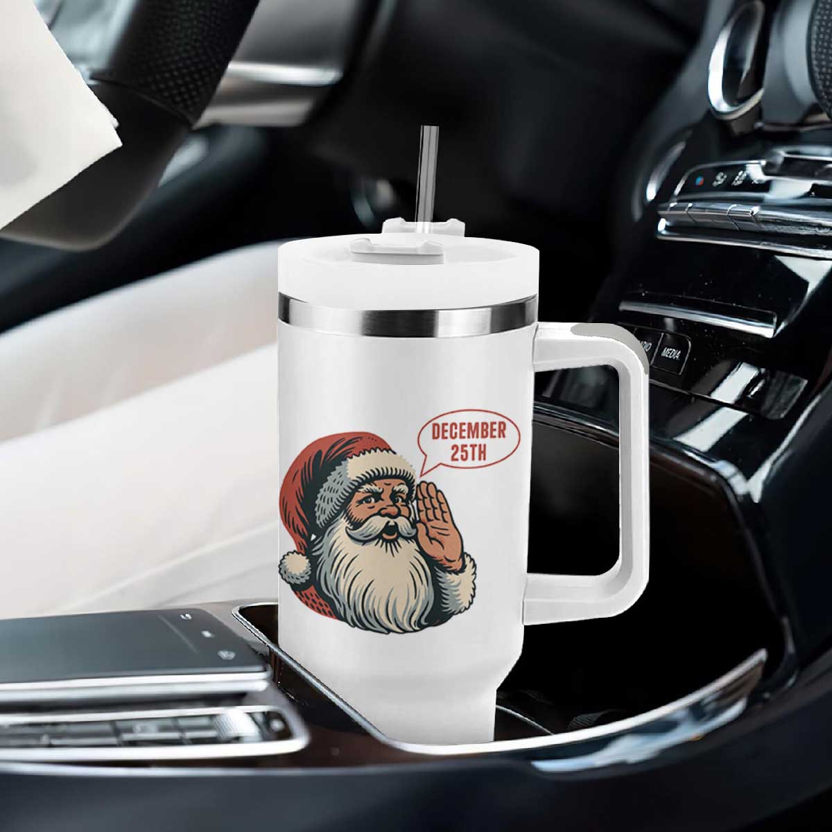 Funny Santa Christmas December 25 Tumbler With Handle TS14 Print Your Wear