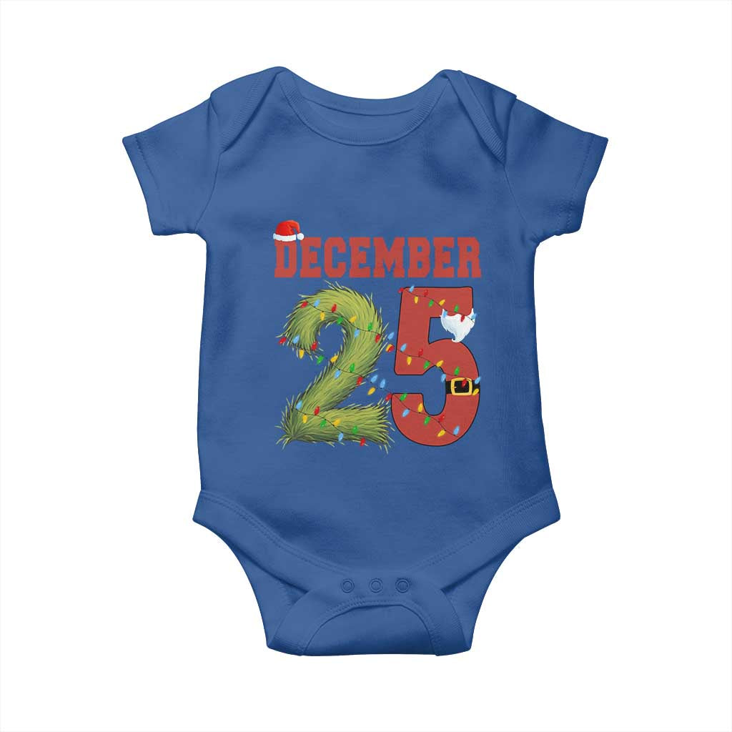 Christmas December 25 Baby Onesie Family Holiday Xmas TS14 Royal Blue Print Your Wear