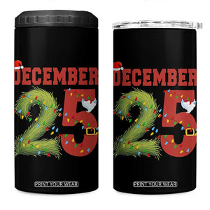 Christmas December 25 4 in 1 Can Cooler Tumbler Family Holiday Xmas TS14 One Size: 16 oz Black Print Your Wear