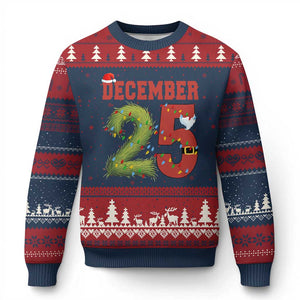 Xmas December 25 Ugly Christmas Sweater Family Holiday Xmas TS14 Navy Red Print Your Wear