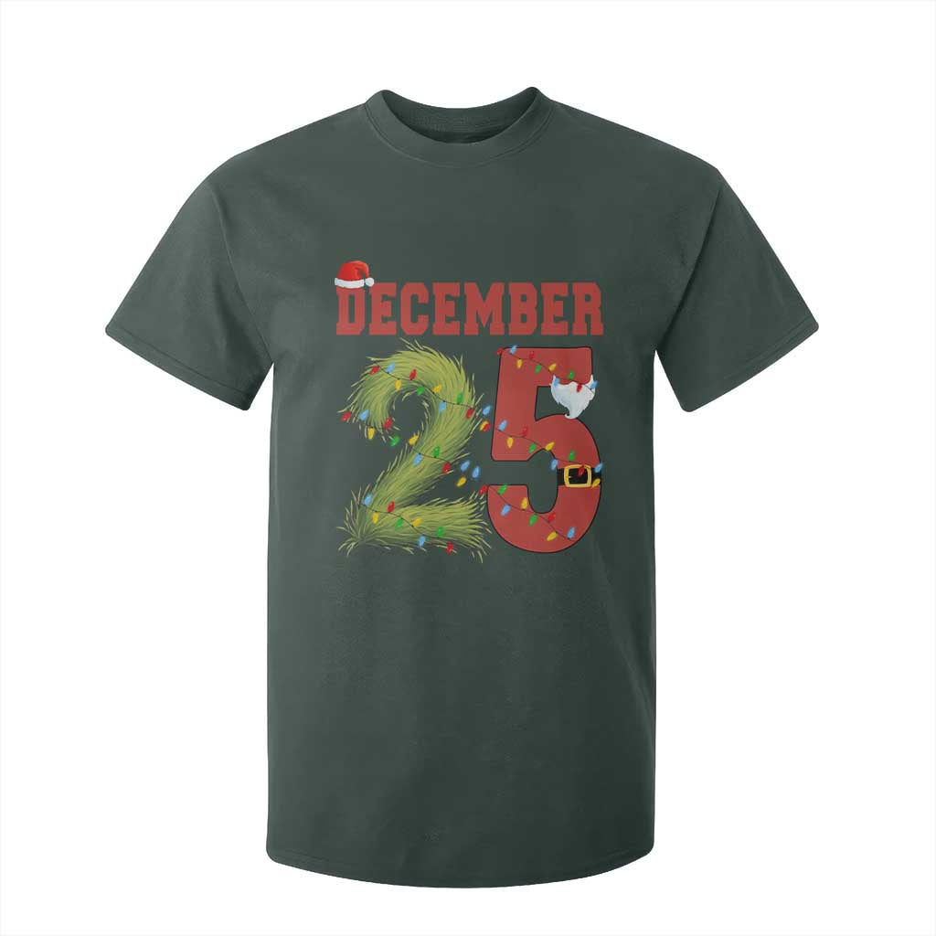 Christmas December 25 T Shirt For Kid Family Holiday Xmas TS14 Dark Forest Green Print Your Wear
