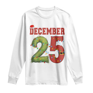 Christmas December 25 Long Sleeve Shirt Family Holiday Xmas TS14 White Print Your Wear