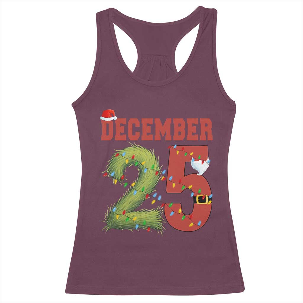 Christmas December 25 Racerback Tank Top Family Holiday Xmas TS14 Maroon Print Your Wear