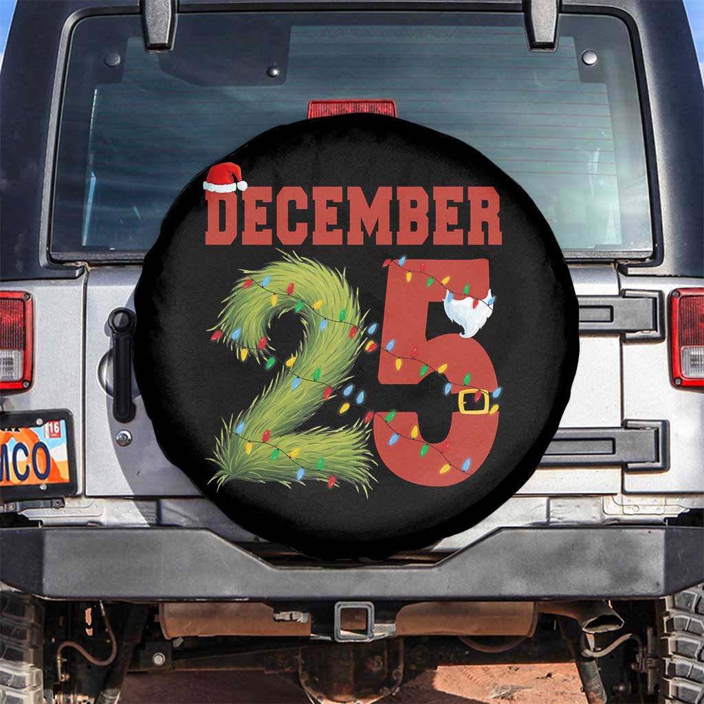 Christmas December 25 Spare Tire Cover Family Holiday Xmas TS14 No hole Black Print Your Wear