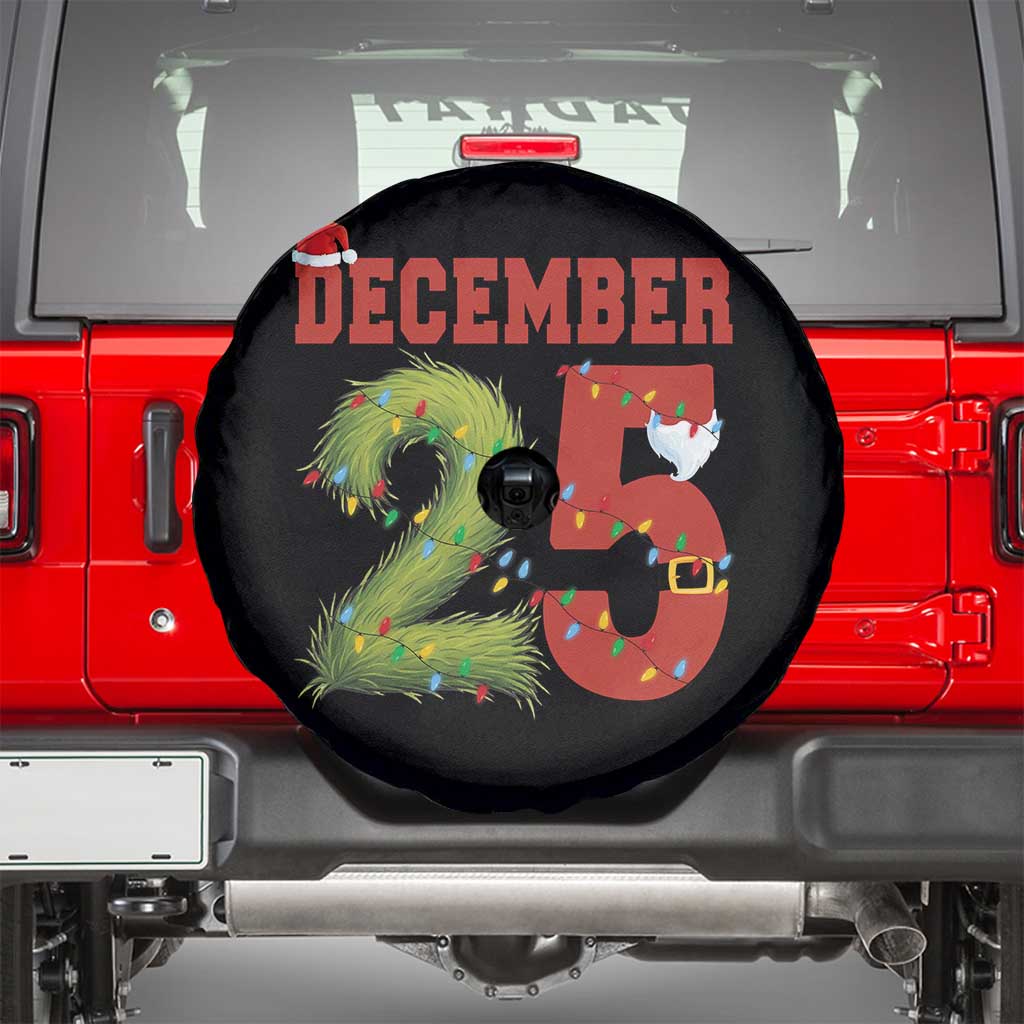 Christmas December 25 Spare Tire Cover Family Holiday Xmas TS14 Black Print Your Wear