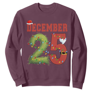 Christmas December 25 Sweatshirt Family Holiday Xmas TS14 Maroon Print Your Wear