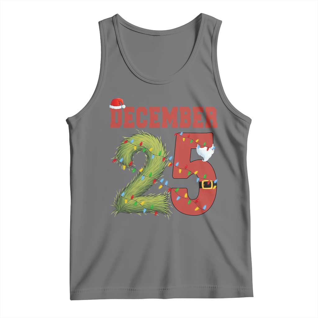 Christmas December 25 Tank Top Family Holiday Xmas TS14 Black Heather Print Your Wear