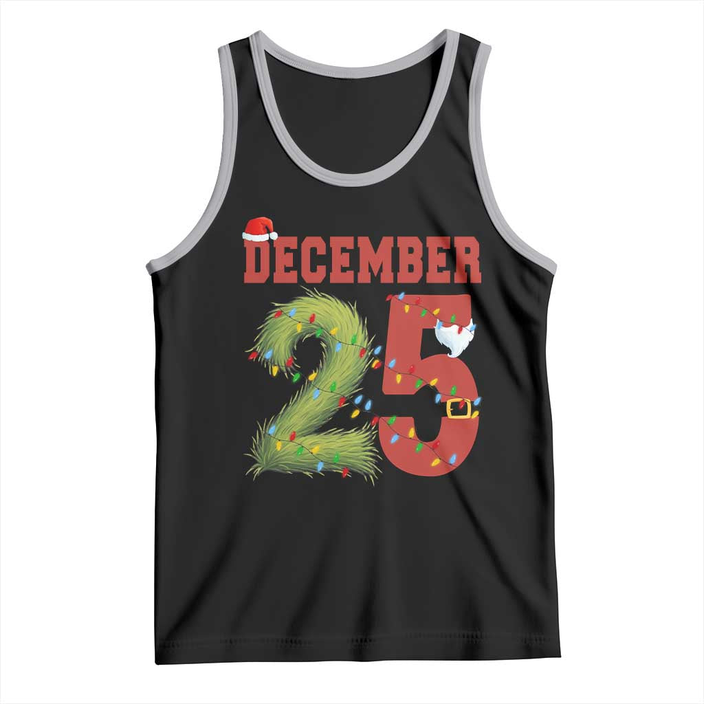 Christmas December 25 Tank Top Family Holiday Xmas TS14 Black Athletic Heather Print Your Wear