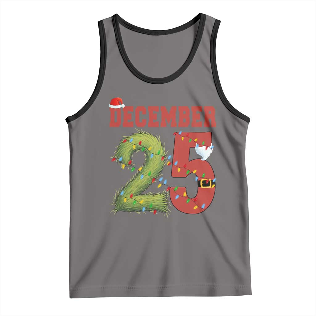 Christmas December 25 Tank Top Family Holiday Xmas TS14 Deep Heather Black Print Your Wear