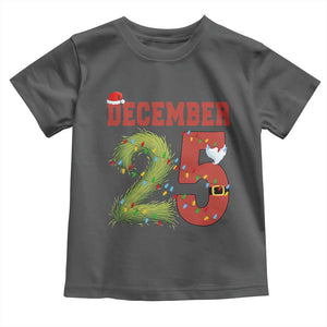 Christmas December 25 Toddler T Shirt Family Holiday Xmas TS14 Dark Heather Print Your Wear