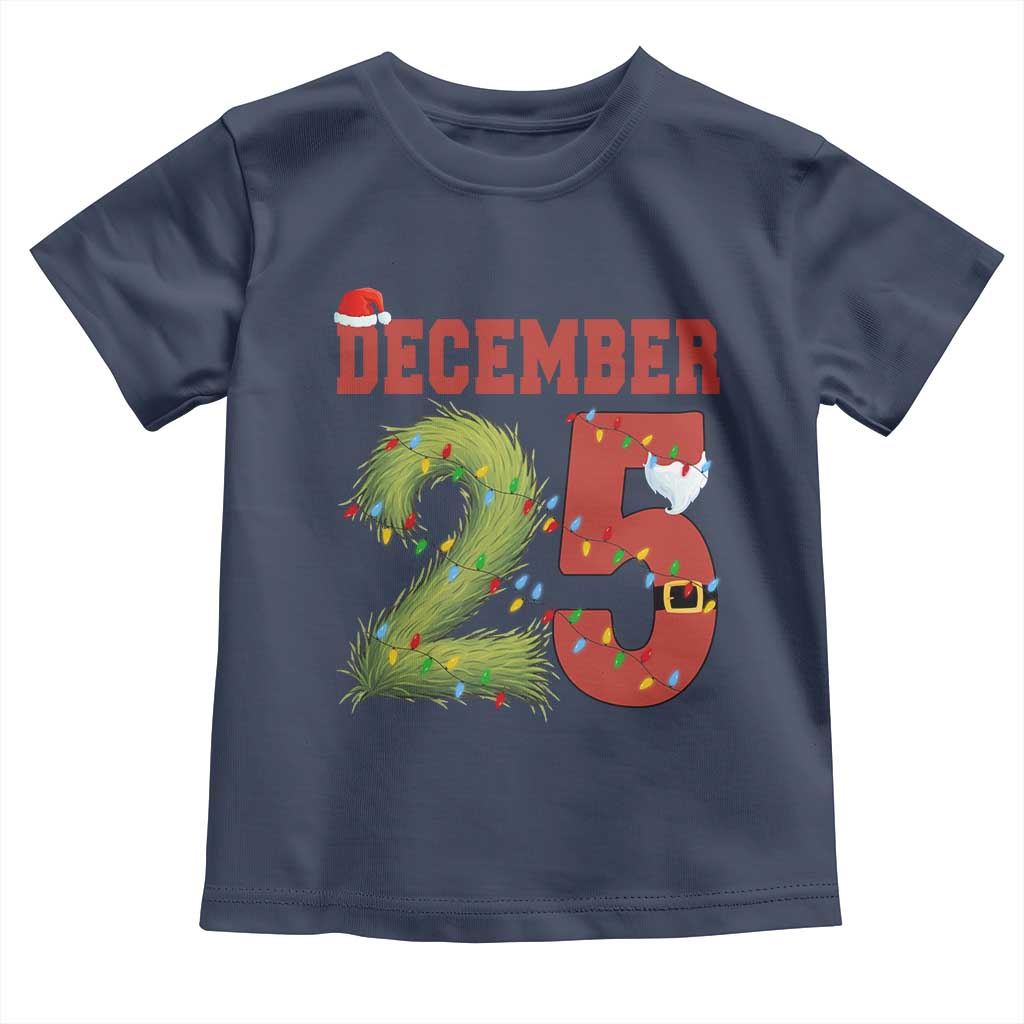 Christmas December 25 Toddler T Shirt Family Holiday Xmas TS14 Navy Print Your Wear