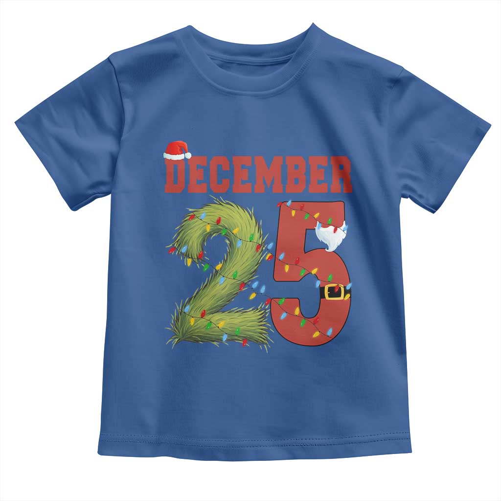 Christmas December 25 Toddler T Shirt Family Holiday Xmas TS14 Royal Blue Print Your Wear