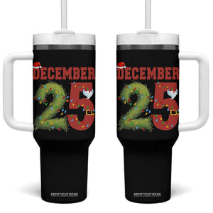 Christmas December 25 Tumbler With Handle Family Holiday Xmas TS14 One Size: 40 oz Black Print Your Wear