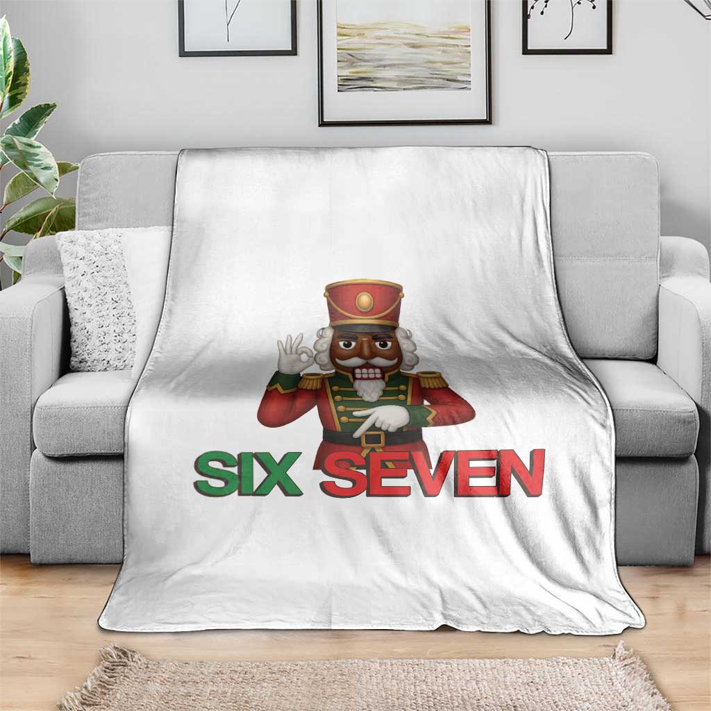 67 Six Seven Black Nutcracker Christmas Meme Throw Blanket TS14 Print Your Wear