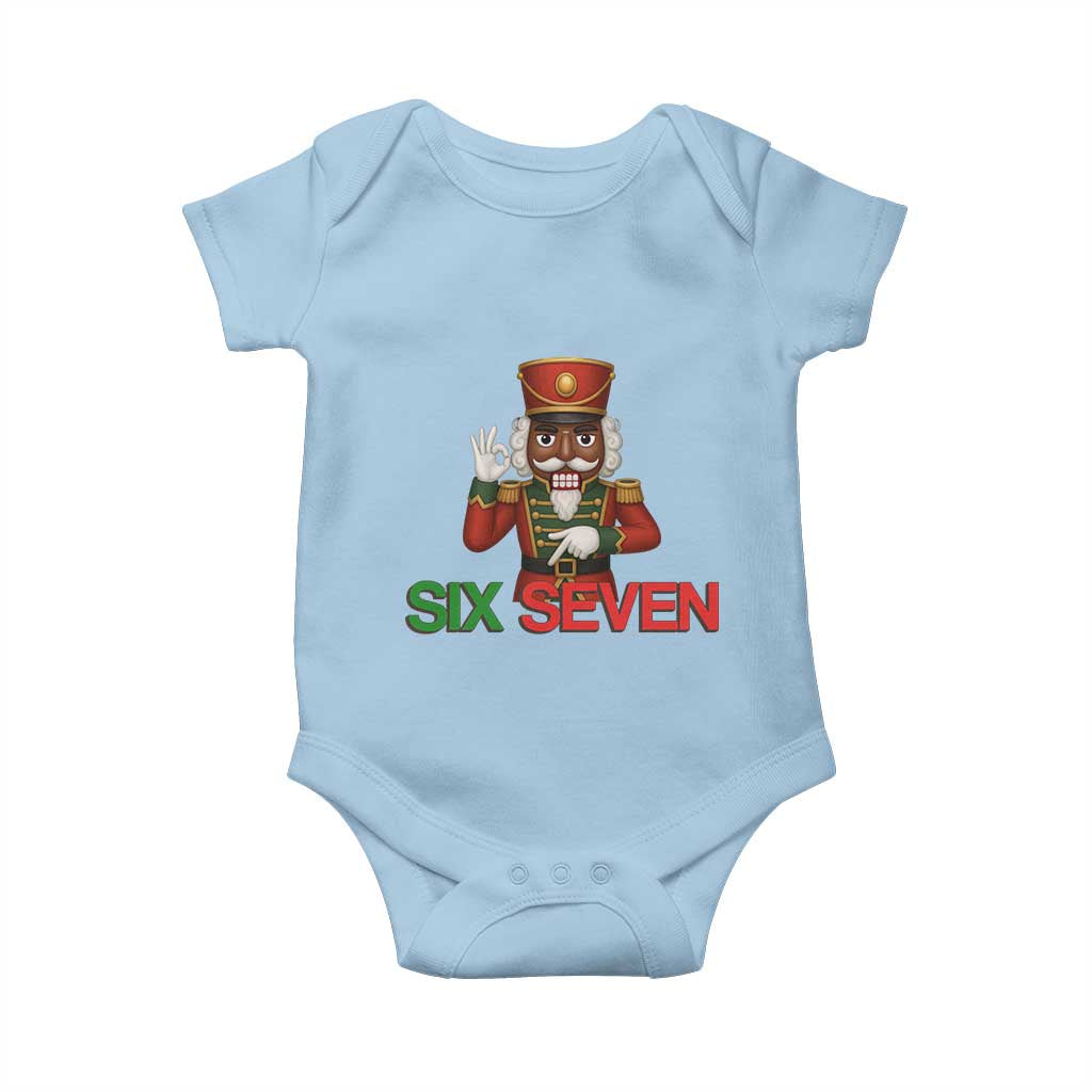 67 Six Seven Black Nutcracker Christmas Meme Baby Onesie TS14 Light Blue Print Your Wear