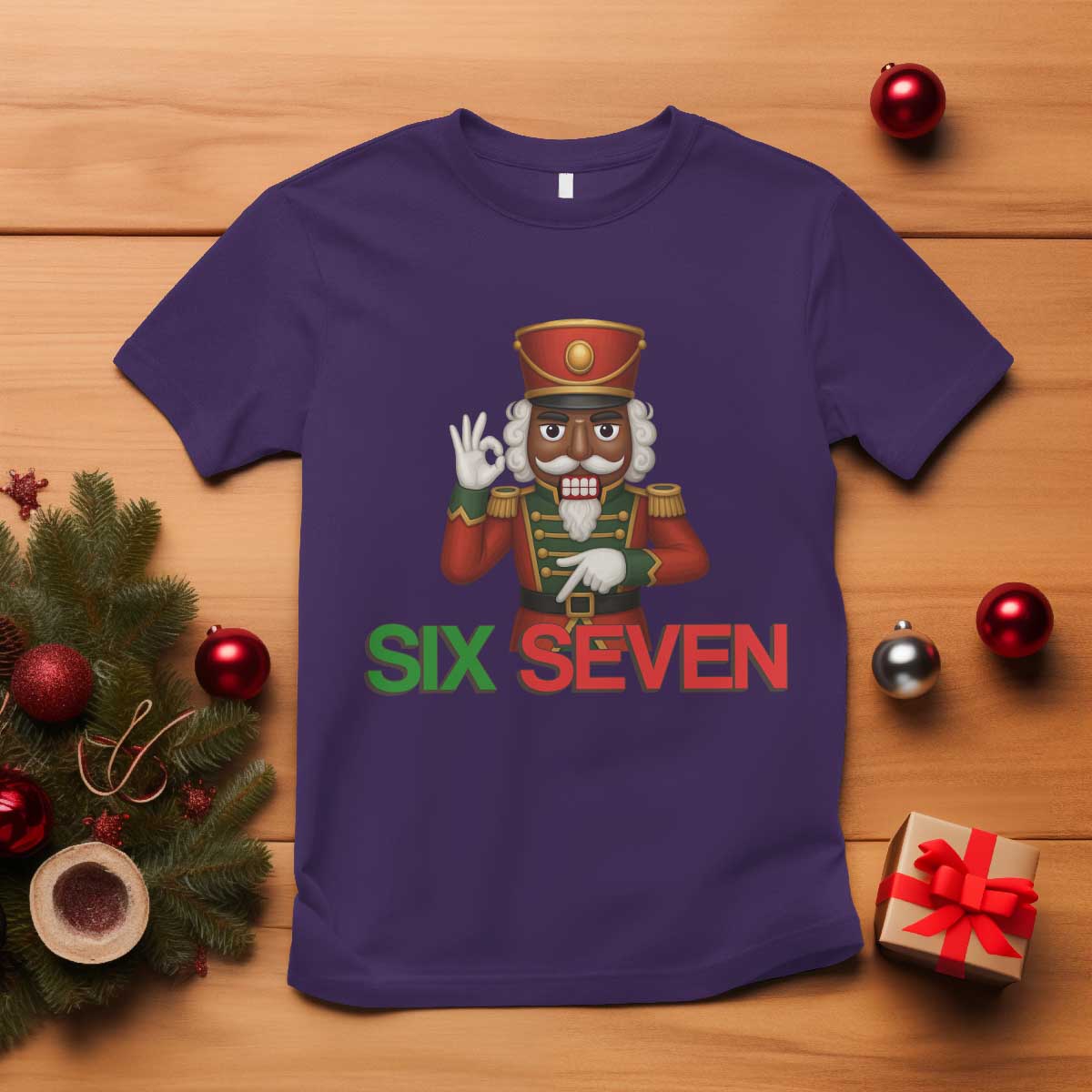 67 Six Seven Black Nutcracker Christmas Meme T Shirt TS14 Purple Print Your Wear