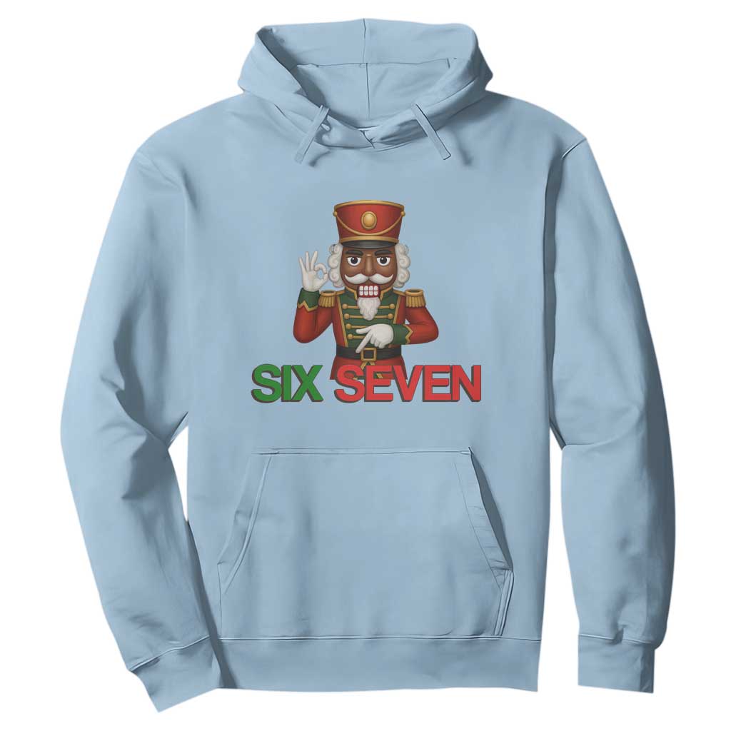 67 Six Seven Black Nutcracker Christmas Meme Hoodie TS14 Light Blue Print Your Wear