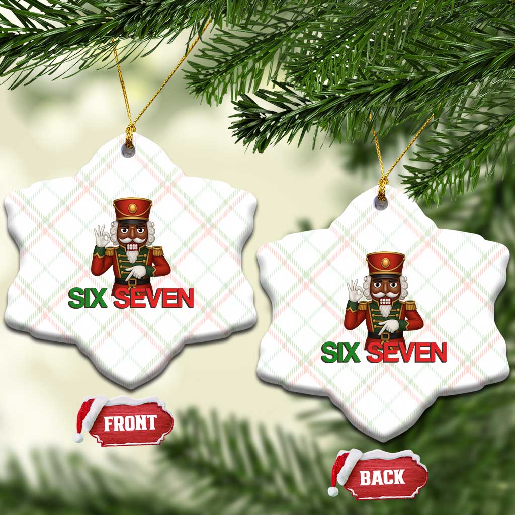 67 Six Seven Black Nutcracker Christmas Meme Ceramic Ornament TS14 Print Your Wear