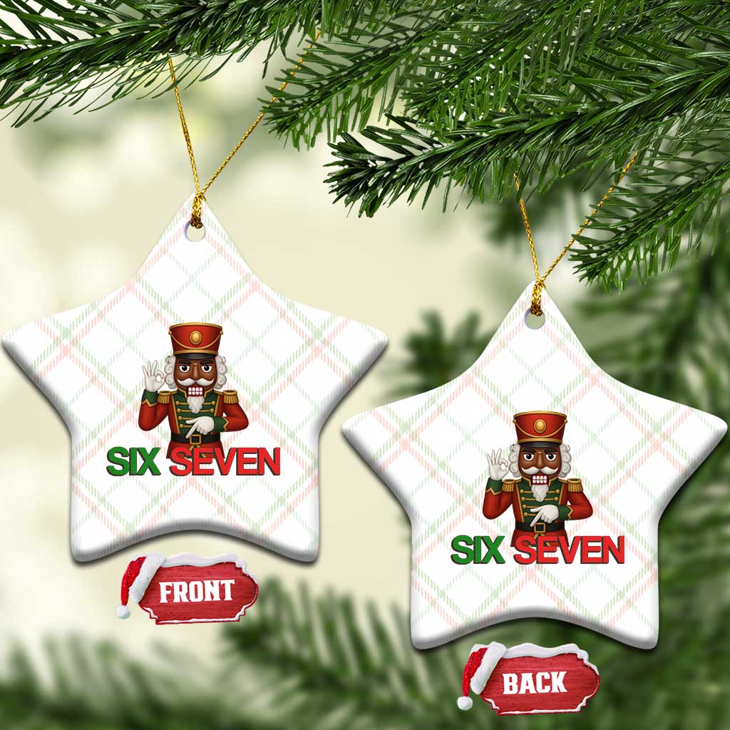 67 Six Seven Black Nutcracker Christmas Meme Ceramic Ornament TS14 Print Your Wear