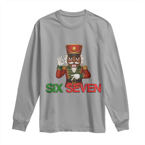 67 Six Seven Black Nutcracker Christmas Meme Long Sleeve Shirt TS14 Sport Gray Print Your Wear