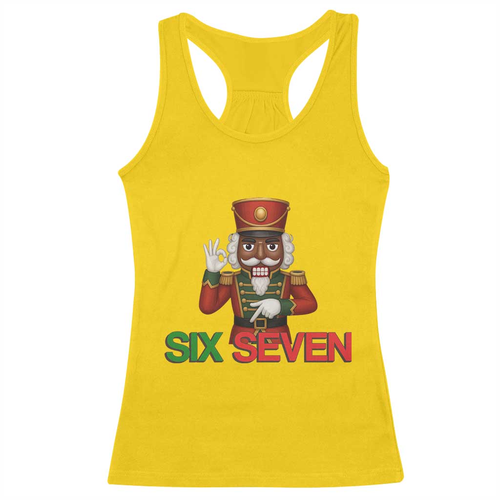 67 Six Seven Black Nutcracker Christmas Meme Racerback Tank Top - Print Your Wear
