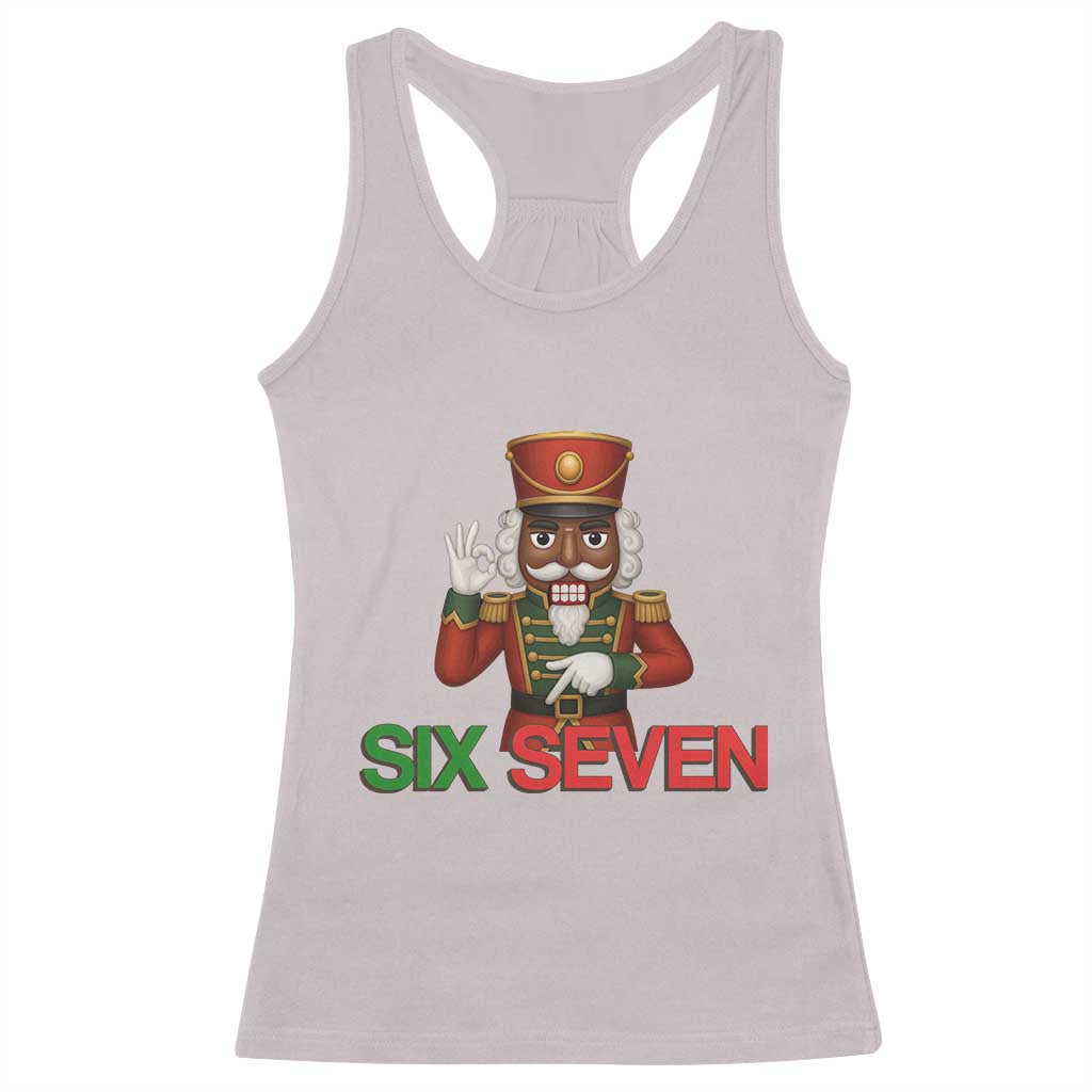 67 Six Seven Black Nutcracker Christmas Meme Racerback Tank Top - Print Your Wear