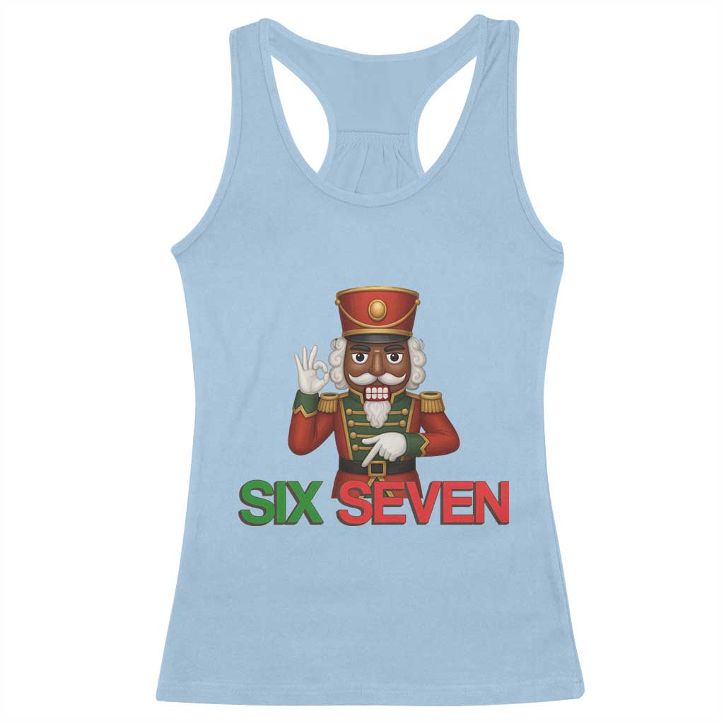 67 Six Seven Black Nutcracker Christmas Meme Racerback Tank Top - Print Your Wear
