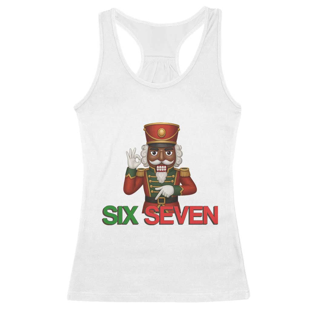 67 Six Seven Black Nutcracker Christmas Meme Racerback Tank Top - Print Your Wear