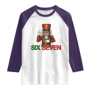 67 Six Seven Black Nutcracker Christmas Meme Raglan Shirt TS14 White Purple Print Your Wear