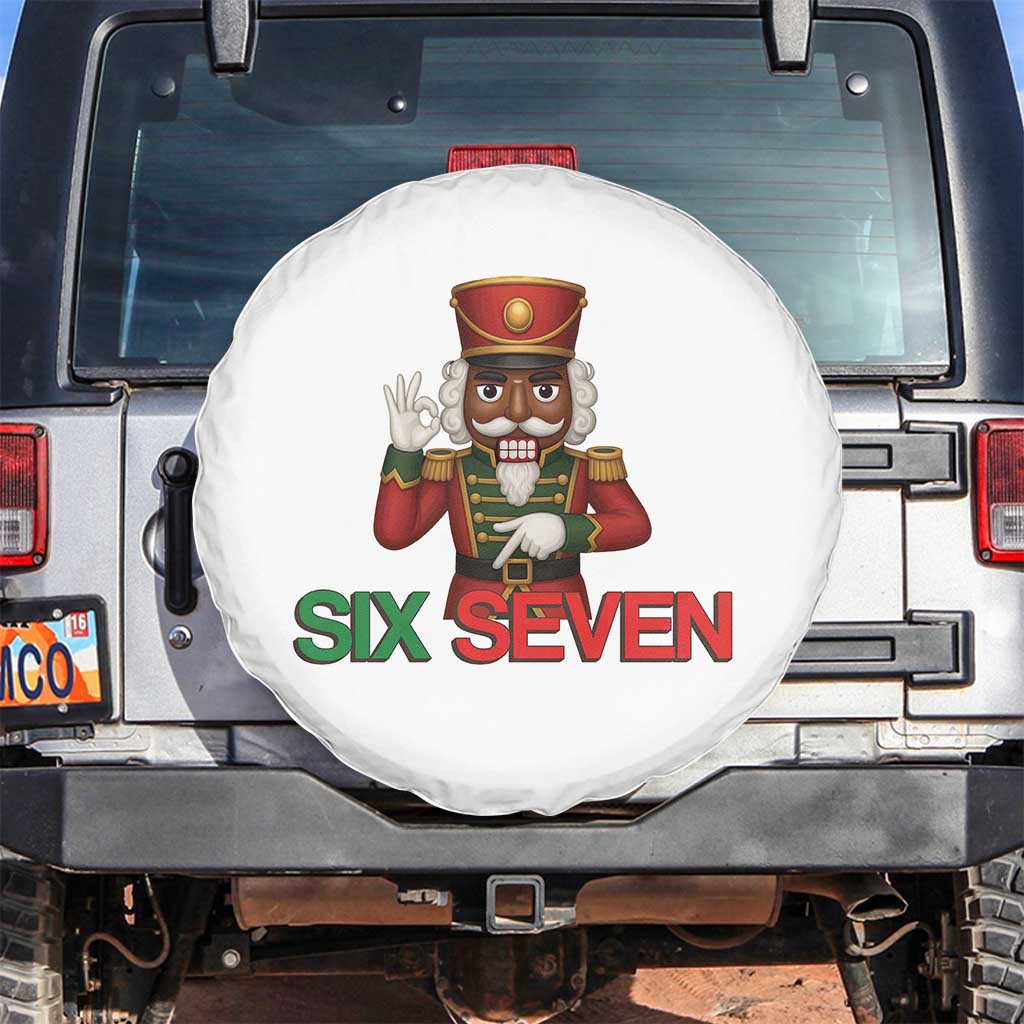 67 Six Seven Black Nutcracker Christmas Meme Spare Tire Cover TS14 No hole White Print Your Wear
