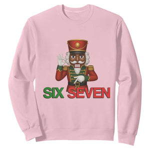 67 Six Seven Black Nutcracker Christmas Meme Sweatshirt TS14 Light Pink Print Your Wear